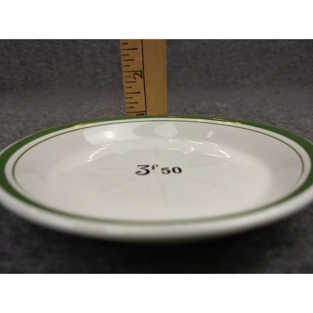 Vintage French Absinthe Saucer Plate Bistro‎ Hotel Ware Tip Tray Bar Set of 3